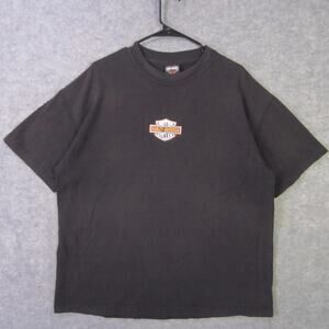 Harley Davidson Shirt Mens Medium Black Bar Shield Logo Graphic Tee Motorcycle